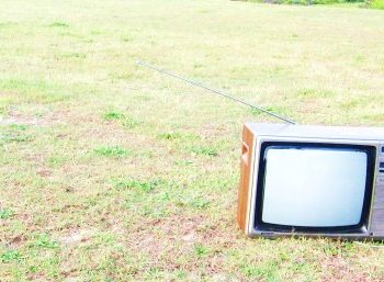TV on grass