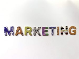 marketing made up out of coloured words to demonstrate marketing myth busting