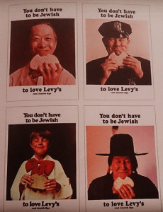 Would we have ended up with such great advertising if copywriting for SEO was the norm back then? Levy's Bread advertising ditched the standard pretty model, owned their Jewish heritage and invited the customer to jump on board. 
