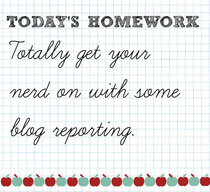 Totally get your nerd on with some blog reporting