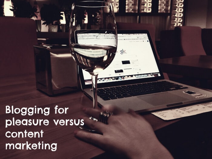 Blogging for pleasure versus content marketing