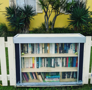 a street library built into a fence in Windang as part of likeable communities initiatives